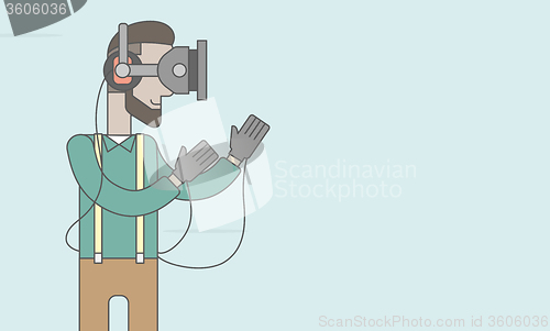 Image of Virtual relaity headset.