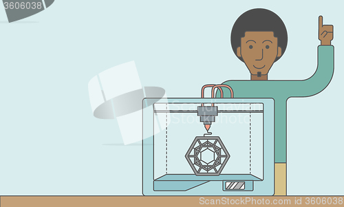 Image of Three D printing.