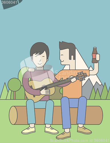 Image of Men playing guitar.