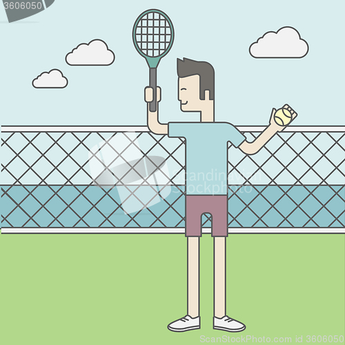 Image of Tennis player man.