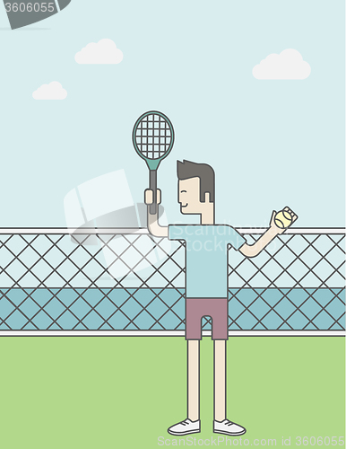 Image of Tennis player man.