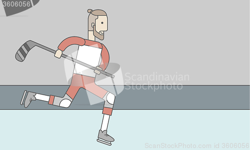 Image of Hockey player man.