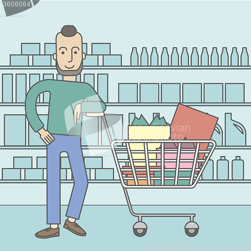 Image of Customer with trolley.