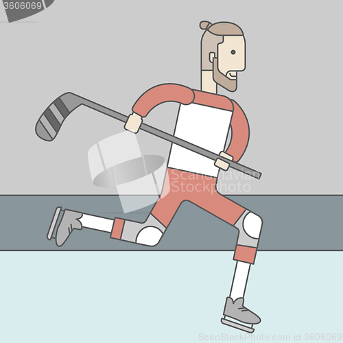 Image of Hockey player man.