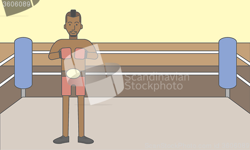 Image of Boxer african man.