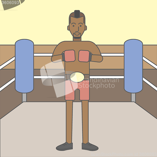 Image of Boxer african man.
