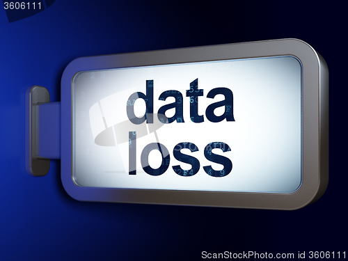 Image of Information concept: Data Loss on billboard background