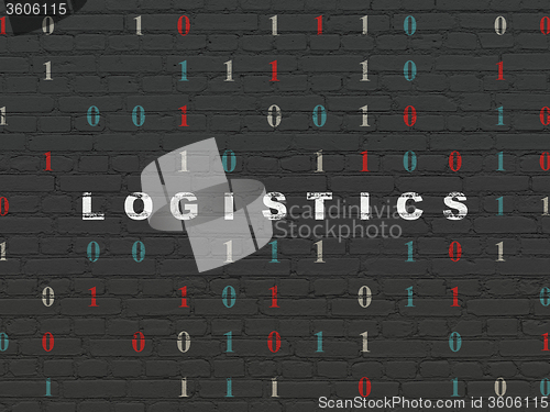 Image of Business concept: Logistics on wall background