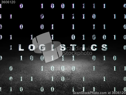 Image of Finance concept: Logistics in grunge dark room