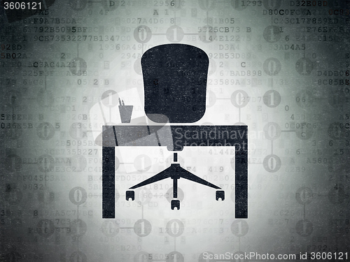 Image of Finance concept: Office on Digital Paper background
