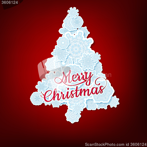 Image of Christmas tree. EPS 10