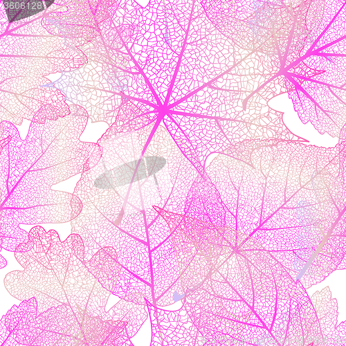 Image of Detailed leaves seamless background. EPS 10