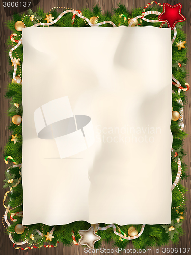 Image of Christmas fir tree. EPS 10