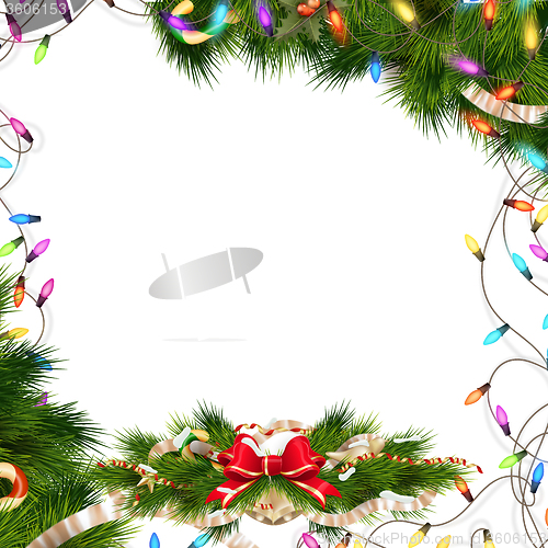 Image of Christmas background with baubles. EPS 10