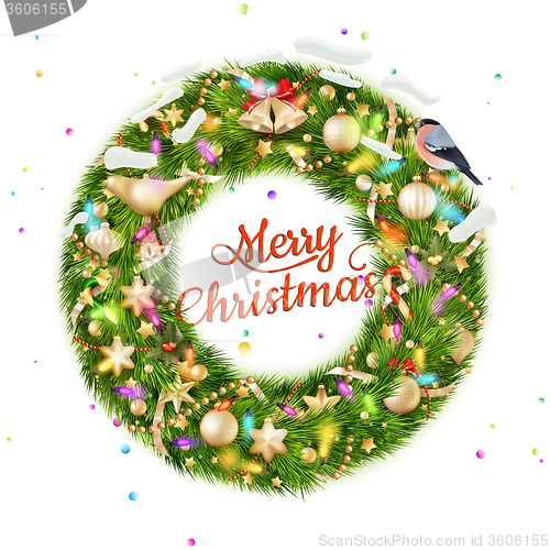 Image of Christmas background with baubles. EPS 10