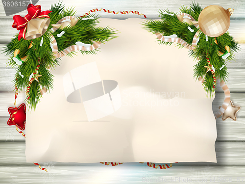 Image of Christmas fir tree. EPS 10