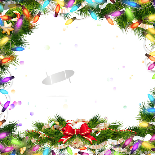 Image of Christmas background with baubles. EPS 10