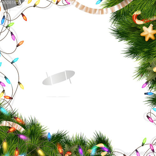 Image of Christmas background with baubles. EPS 10