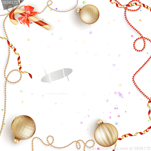 Image of Christmas background with baubles. EPS 10
