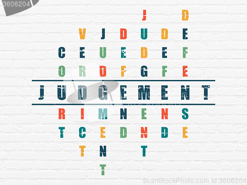 Image of Law concept: Judgement in Crossword Puzzle