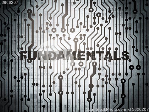 Image of Science concept: circuit board with Fundamentals