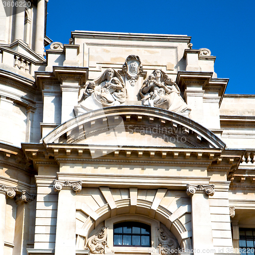 Image of old architecture in england london europe wall and history