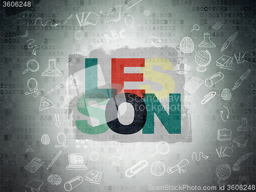 Image of Learning concept: Lesson on Digital Paper background