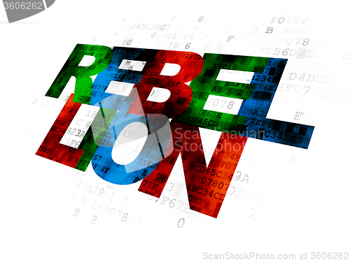 Image of Politics concept: Rebellion on Digital background