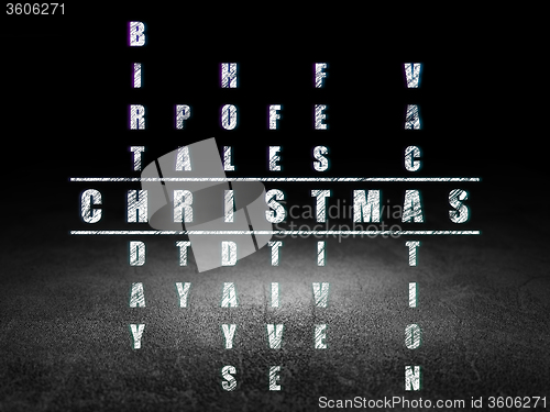 Image of Holiday concept: Christmas in Crossword Puzzle