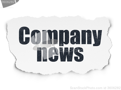 Image of News concept: Company News on Torn Paper background