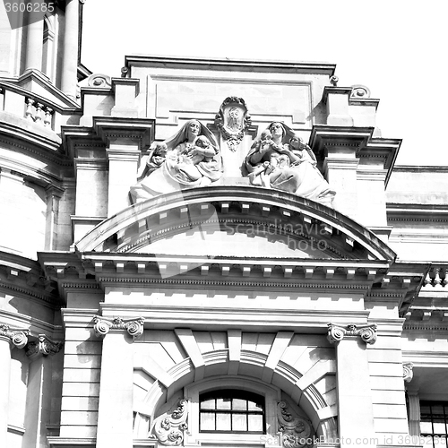 Image of old architecture in england london europe wall and history