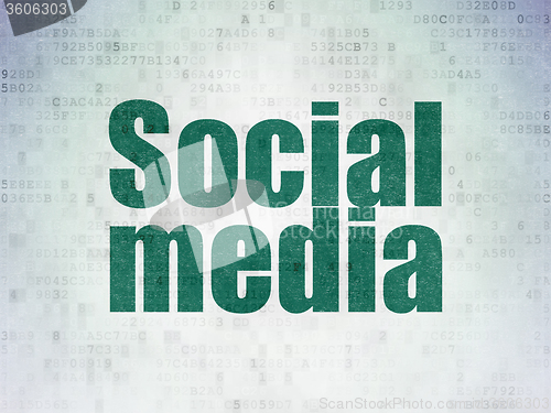 Image of Social media concept: Social Media on Digital Paper background