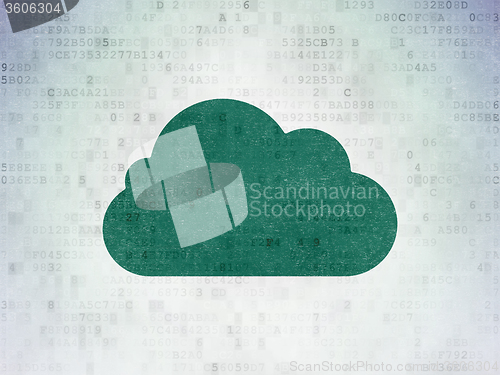 Image of Cloud technology concept: Cloud on Digital Paper background
