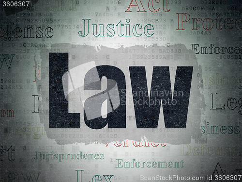 Image of Law concept: Law on Digital Paper background