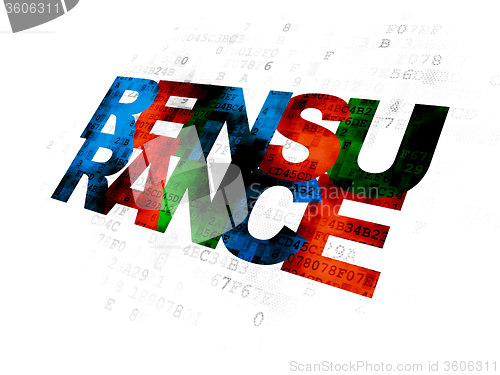 Image of Insurance concept: Reinsurance on Digital background