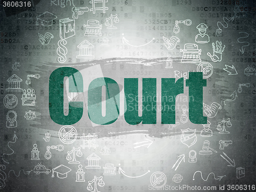 Image of Law concept: Court on Digital Paper background