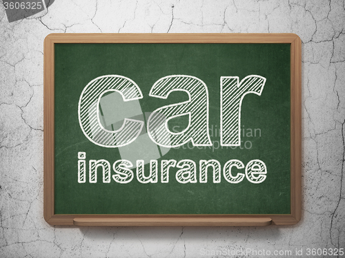 Image of Insurance concept: Car Insurance on chalkboard background