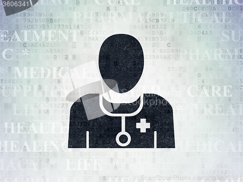Image of Health concept: Doctor on Digital Paper background