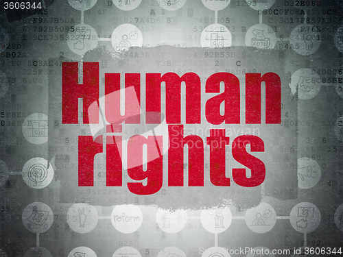 Image of Politics concept: Human Rights on Digital Paper background