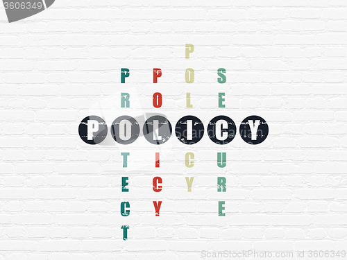 Image of Insurance concept: Policy in Crossword Puzzle