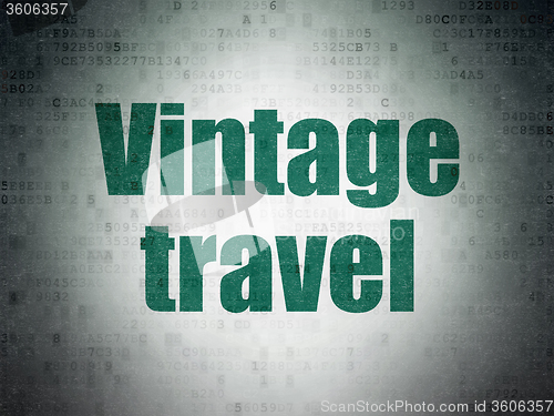 Image of Travel concept: Vintage Travel on Digital Paper background