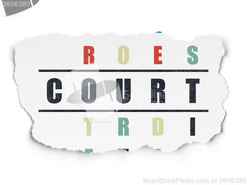 Image of Law concept: Court in Crossword Puzzle