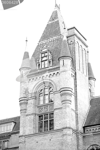 Image of old  exterior   wall architecture in london england windows and 