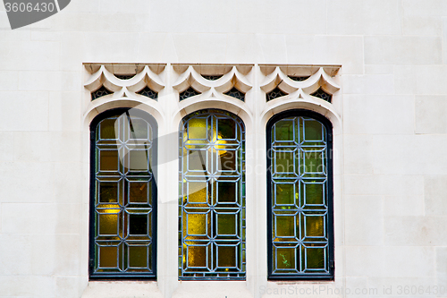 Image of old  in england london  glass  wall 