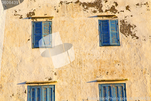 Image of  window in morocco  construction wal brick historical