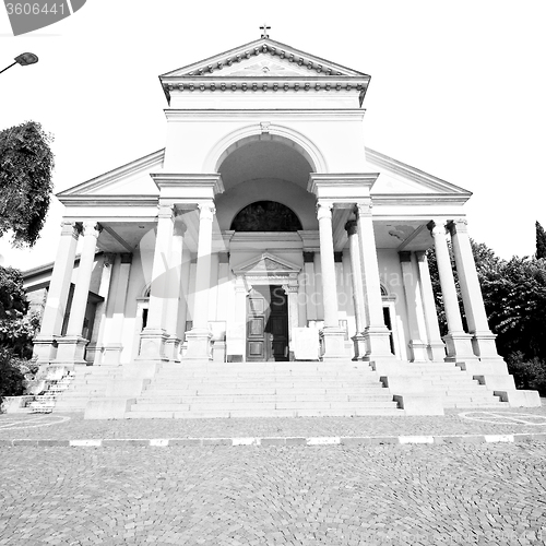 Image of old architecture in italy europe milan religion and sunlight