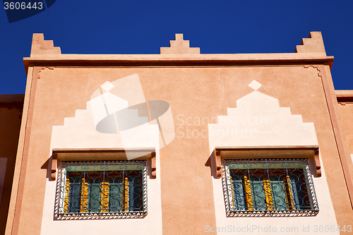 Image of  window in morocco africa and old construction wal  