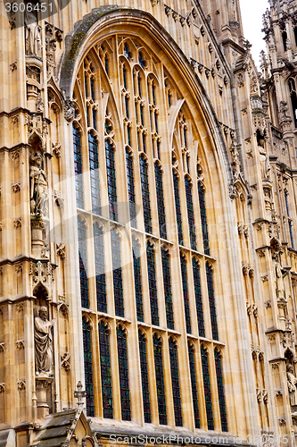 Image of old in london  historical      window    structure and sky