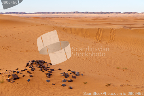 Image of sunshine in the morocco sand  dune