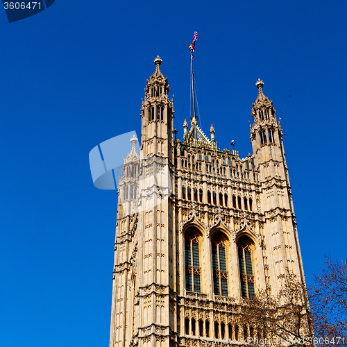 Image of in london old historical    parliament glass  window    structur